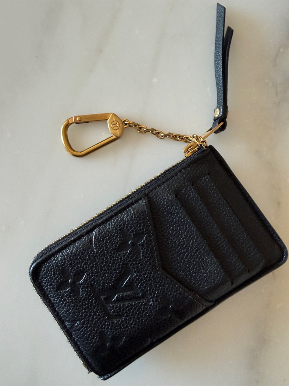 Louis Vuitton Black Monogram Card Holder with Gold Hardware - Picture 6 of 8